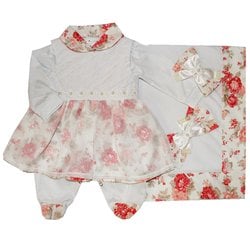 Saída de Maternidade Delicalle Floral Vermelho Saída de Maternidade Delicalle Floral Vermelho