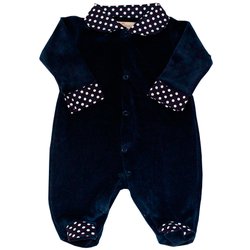 Macacão de Bebê Basic Plush Marinho Macacão de Bebê Basic Plush Marinho