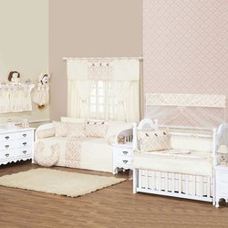 Quarto de Bebê Completo Ursinha Bella Palha e Rosê 100% Algodão 37 Peças Quarto de Bebê Completo Ursinha Bella Palha e Rosê 100% Algodão 37 Peças