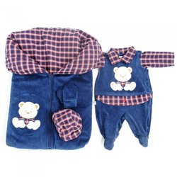 Saída de Maternidade Ursinho Marinho Plush 4 Peças Saída de Maternidade Ursinho Marinho Plush 4 Peças