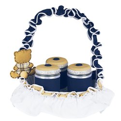 Cesta Decorada Ursinho Marinho Cesta Decorada Ursinho Marinho