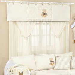 Cortina Quarto de Bebê Ursinho Mimado 5 Peças Cortina Quarto de Bebê Ursinho Mimado 5 Peças
