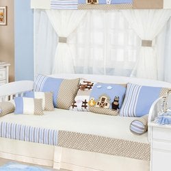 Kit Bicama Quarto Enxoval Bebê Menino 10 Peças Fazendinha Azul Kit Bicama Quarto Enxoval Bebê Menino 10 Peças Fazendinha Azul