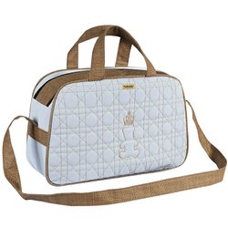 Bolsa Ursinho Imperial Azul com Marrom G Bolsa Ursinho Imperial Azul com Marrom G