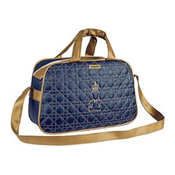 Bolsa Ursinho Imperial Marinho com Dourado M Bolsa Ursinho Imperial Marinho com Dourado M