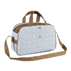Bolsa Ursinho Imperial Azul com Marrom M Bolsa Ursinho Imperial Azul com Marrom M