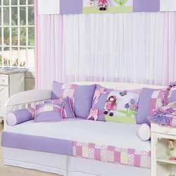Kit Bicama Quarto Enxoval Bebê Menina 10 Peças Flor Tulipa Kit Bicama Quarto Enxoval Bebê Menina 10 Peças Flor Tulipa