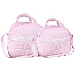 Conjunto de Bolsas Maternidade Princesa Rosa 2 Peças G e M Conjunto de Bolsas Maternidade Princesa Rosa 2 Peças G e M