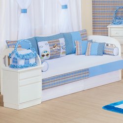 Kit Bicama Quarto Enxoval Bebê Menino Mauricinho 10 Peças Azul Kit Bicama Quarto Enxoval Bebê Menino Mauricinho 10 Peças Azul