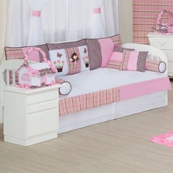 Kit Bicama Quarto Enxoval Bebê Menina Patricinha 10 Peças Rosa Kit Bicama Quarto Enxoval Bebê Menina Patricinha 10 Peças Rosa