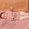 Saída de Maternidade Coroa Rosê Plush com Tricot