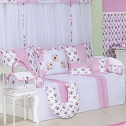Kit Cama Babá Flower Rosa 10 Peças 100% Algodão Kit Cama Babá Flower Rosa 10 Peças 100% Algodão