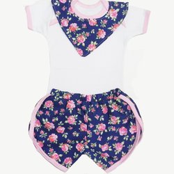 Conjunto Baby Julia Floral Marinho 3 Peças Conjunto Baby Julia Floral Marinho 3 Peças