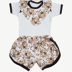 Conjunto Baby Julia Floral Marrom 3 Peças Conjunto Baby Julia Floral Marrom 3 Peças