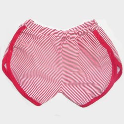 Shorts Baby Julia Listras Vermelha Shorts Baby Julia Listras Vermelha