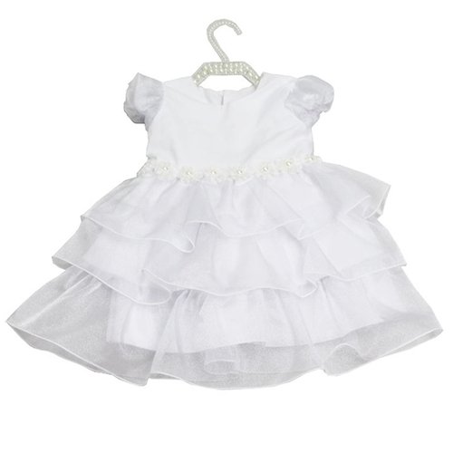 Vestido de Bebê Ana Julia Branco 02 Peças