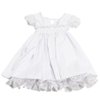 Vestido de Bebê Rosas Branco 02 Peças