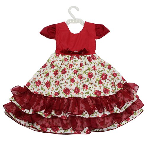 Vestido de Bebê Cindy Vermelho 02 Peças
