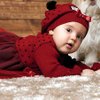 Vestido de Bebê Joaninha Vermelho + Boina