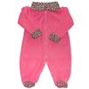Macacão de Bebê Menina Basic Oncinha Pink Plush