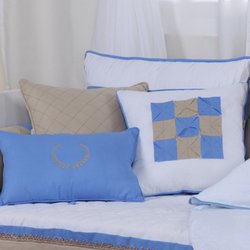 Conjunto de Almofadas Decorativas Realeza Azul 3 Peças Conjunto de Almofadas Decorativas Realeza Azul 3 Peças