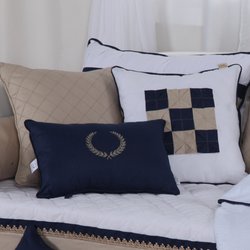 Conjunto de Almofadas Decorativas Realeza Marinho 3 Peças Conjunto de Almofadas Decorativas Realeza Marinho 3 Peças