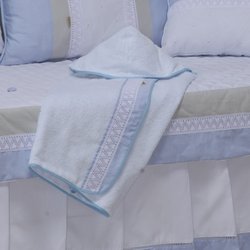 Toalha de Banho com Capuz Léo Azul Toalha de Banho com Capuz Léo Azul