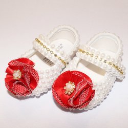 Sapatinho Bebê Menina Pérola Chic Branco Sapatinho Bebê Menina Pérola Chic Branco