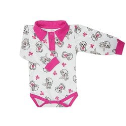 Body Bebê Manga Longa Love Dog Pink Body Bebê Manga Longa Love Dog Pink