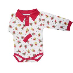 Body Bebê Manga Longa Ratinho Vermelho Body Bebê Manga Longa Ratinho Vermelho