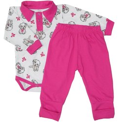 Conjunto Bebê Body e Mijão Love Dog Pink Conjunto Bebê Body e Mijão Love Dog Pink