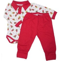 Conjunto Bebê Body e Mijão Ratinho Vermelho Conjunto Bebê Body e Mijão Ratinho Vermelho