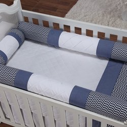 Kit Berço Rolinho Chevron Noblesse Azul Marinho Kit Berço Rolinho Chevron Noblesse Azul Marinho