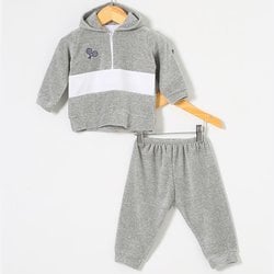 Conjunto Bebê Casaco e Mijão London Cinza Conjunto Bebê Casaco e Mijão London Cinza
