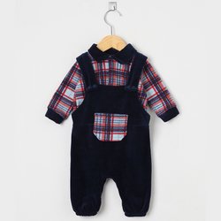 Jardineira de Bebê Bento Marinho Soft Jardineira de Bebê Bento Marinho Soft