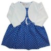 Vestido de Bebê Glamour Poá Azul