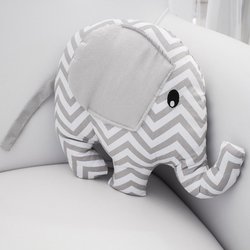 Almofada Elefante Chevron Cinza Almofada Elefante Chevron Cinza