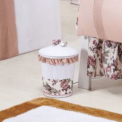 Lixeira Quarto Enxoval Bebê Menina Conforto Princesa Floral Lixeira Quarto Enxoval Bebê Menina Conforto Princesa Floral