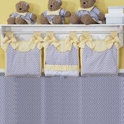 Porta Fraldas Varão + Prateleira Chevron Noblesse Amarelo Porta Fraldas Varão + Prateleira Chevron Noblesse Amarelo