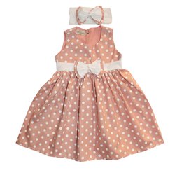 Vestido de Bebê Petit Poá Rosê Vestido de Bebê Petit Poá Rosê