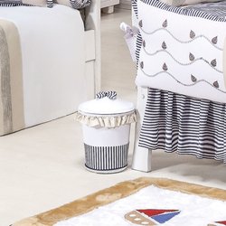 Lixeira Urso Navegador Branco e Azul Lixeira Urso Navegador Branco e Azul