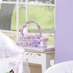 Cesta Decorada Quarto Enxoval Bebê Menina Gabi Lilás Cesta Decorada Quarto Enxoval Bebê Menina Gabi Lilás