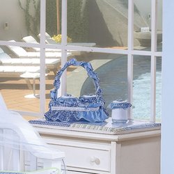 Cesta Decorada Quarto Enxoval Bebê Menino Luca Azul Cesta Decorada Quarto Enxoval Bebê Menino Luca Azul