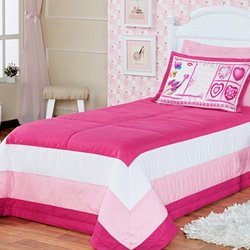 Cobre Leito Solteiro Lara Pink 3 Peças Cobre Leito Solteiro Lara Pink 3 Peças