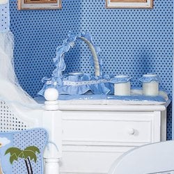 Cesta Decorada Quarto Bebê Menino Selva Baby Azul Cesta Decorada Quarto Bebê Menino Selva Baby Azul