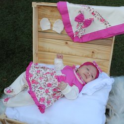 Saída de Maternidade Linda Pink 5 Peças Saída de Maternidade Linda Pink 5 Peças
