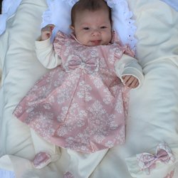 Saída de Maternidade Cinderela Rosê 5 Peças Saída de Maternidade Cinderela Rosê 5 Peças
