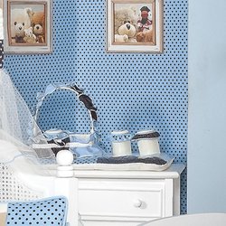 Cesta Decorada Quarto Enxoval Bebê Menino Urso Musical Azul Cesta Decorada Quarto Enxoval Bebê Menino Urso Musical Azul