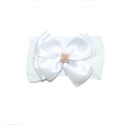 Faixa de Cabelo para Bebê Princess Branco Faixa de Cabelo para Bebê Princess Branco