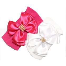 Faixa de Cabelo 2 Peças Pink e Branco Faixa de Cabelo 2 Peças Pink e Branco